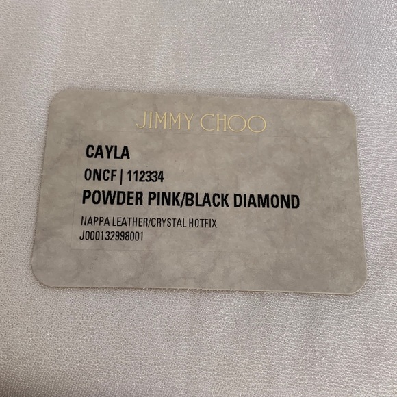 Brand New Jimmy Choo Cayla Clutch Powder Pink/Black Crystal - Picture 7 of 7
